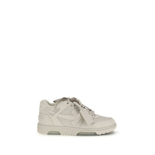 Off-White Beige Calf Leather Bos Taurus Low Top Sneakers - VAZLUXE.COM