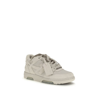 Off-White Beige Calf Leather Bos Taurus Low Top Sneakers - VAZLUXE.COM