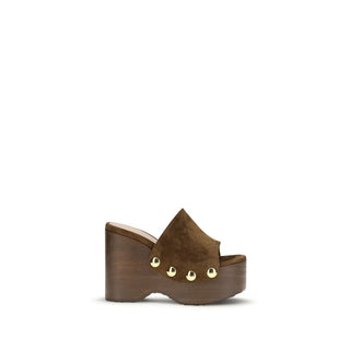 Gianvito Rossi Brown Other Fibres Clogs - VAZLUXE.COM