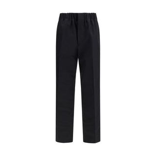 Jil Sander Black Cotton Casual Pants - VAZLUXE.COM