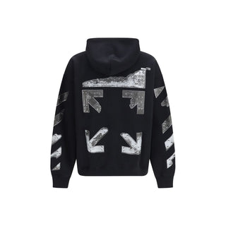 Off-White Black Cotton Sweatshirt - VAZLUXE.COM