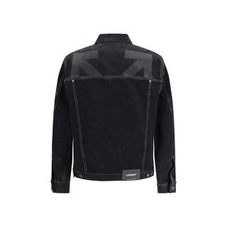 Off-White Black Cotton Denim Jacket - VAZLUXE.COM