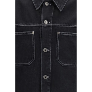 Off-White Black Cotton Denim Jacket - VAZLUXE.COM