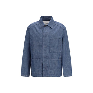 Jil Sander Blue Cotton Denim Jacket - VAZLUXE.COM