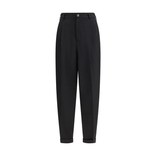 Marni Black Fleece Wool Casual Pants - VAZLUXE.COM