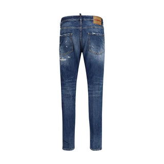 Dsquared² Blue Cotton Slim Fit Jeans - VAZLUXE.COM