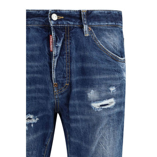 Dsquared² Blue Cotton Slim Fit Jeans - VAZLUXE.COM
