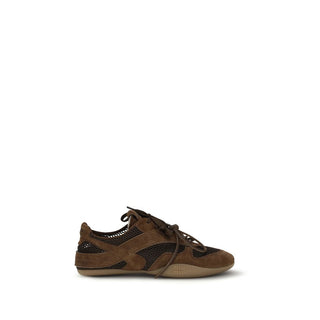Miu Miu Brown Calf Leather Bos Taurus Athletic Sneakers - VAZLUXE.COM