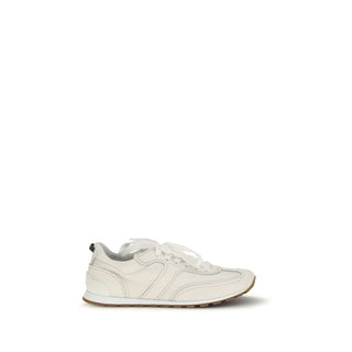Brunello Cucinelli Yellow Calf Leather Bos Taurus Athletic Sneakers - VAZLUXE.COM
