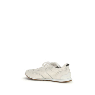 Brunello Cucinelli Yellow Calf Leather Bos Taurus Athletic Sneakers - VAZLUXE.COM