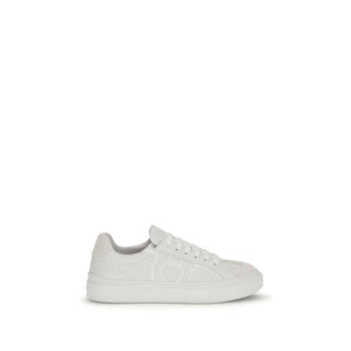 Ferragamo White Calf Leather Bos Taurus Sneakers - VAZLUXE.COM