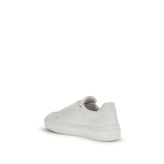 Ferragamo White Calf Leather Bos Taurus Sneakers - VAZLUXE.COM