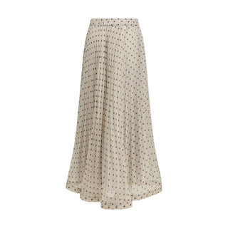 P.A.R.O.S.H. Beige Polyester Long Skirt - VAZLUXE.COM