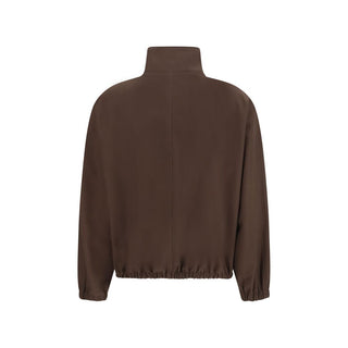 Courrèges Brown Polyester Bomber - VAZLUXE.COM
