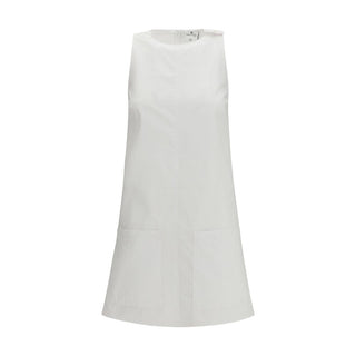 Courrèges White Cotton Casual Dress - VAZLUXE.COM