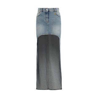 Courrèges Blue Denim Skirt - VAZLUXE.COM