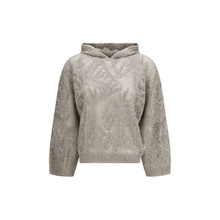 Brunello Cucinelli Beige Linen Hoodie - VAZLUXE.COM