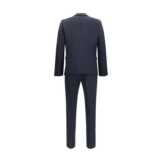 Dsquared² Blue Fleece Wool Two-Piece Suit - VAZLUXE.COM