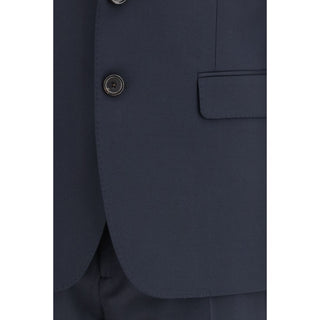 Dsquared² Blue Fleece Wool Two-Piece Suit - VAZLUXE.COM