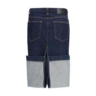 Khaite Blue Denim Skirt - VAZLUXE.COM