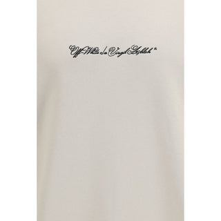 Off-White Beige Cotton Sweatshirt - VAZLUXE.COM