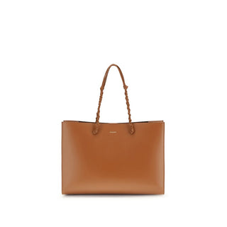 Jil Sander Brown Calf Leather Bos Taurus Shoulder Bag - VAZLUXE.COM
