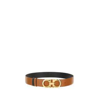 Ferragamo Brown Calf Leather Bos Taurus Regular Belt - VAZLUXE.COM