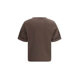 Brunello Cucinelli Brown Cotton T-Shirt