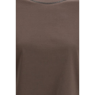 Brunello Cucinelli Brown Cotton T-Shirt