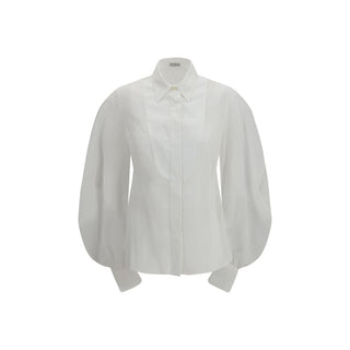 Brunello Cucinelli White Cotton Blouse