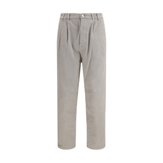 Brunello Cucinelli Brown Cotton Casual Pants
