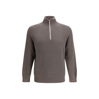 Brunello Cucinelli Brown Cotton Sweatshirt