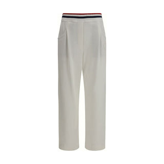 Brunello Cucinelli White Cotton Casual Pants