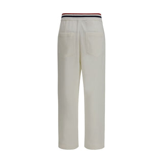 Brunello Cucinelli White Cotton Casual Pants