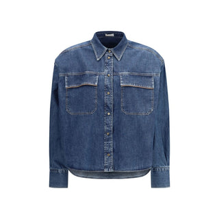 Brunello Cucinelli Blue Denim Shirt
