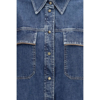 Brunello Cucinelli Blue Denim Shirt