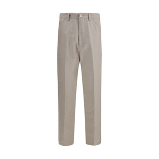 Brunello Cucinelli Beige Cotton Casual Pants