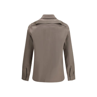 Rick Owens Brown Denim Shirt