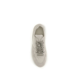 Rick Owens Gray Calf Leather Bos Taurus Low Top Sneakers