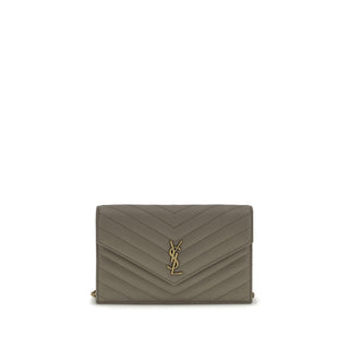 Saint Laurent Gray Calf Leather Bos Taurus Wallet