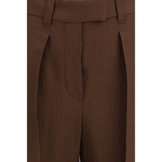 Brunello Cucinelli Brown Viscose Casual Pants