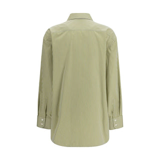 Saint Laurent Bicolor Cotton Pattern Shirt