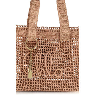 Chloé Beige Raffia Shoulder Bag
