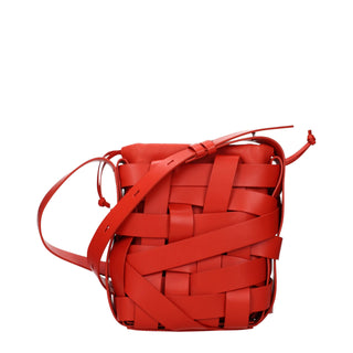 Jil Sander Red Leather Crossbody Bag