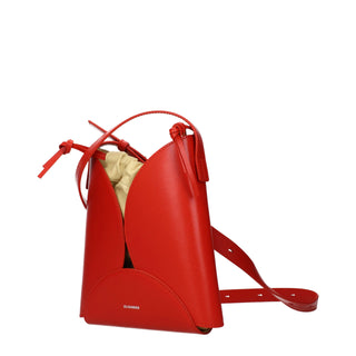Jil Sander Red Leather Crossbody Bag