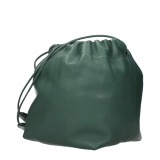 Jil Sander Green Leather Shoulder Bag