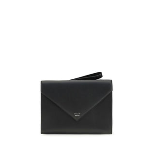 Ferragamo Black Calf Leather Bos Taurus Wallet