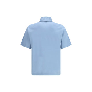 Ferragamo Blue Cotton Polo Shirt