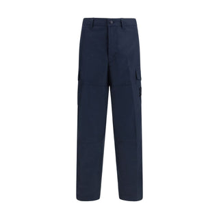 Stone Island Blue Cotton Cargo Pants