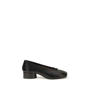 Maison Margiela Black Calf Leather Bos Taurus Ballet Flats